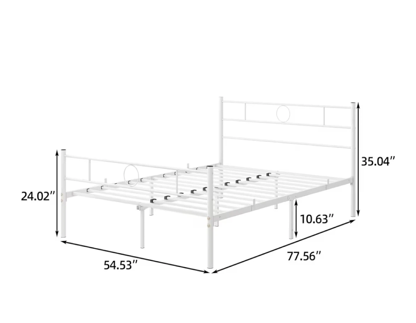 MOVE OUT SALE: White Metal Bed Frame + Mattress - Full Size - photo 3