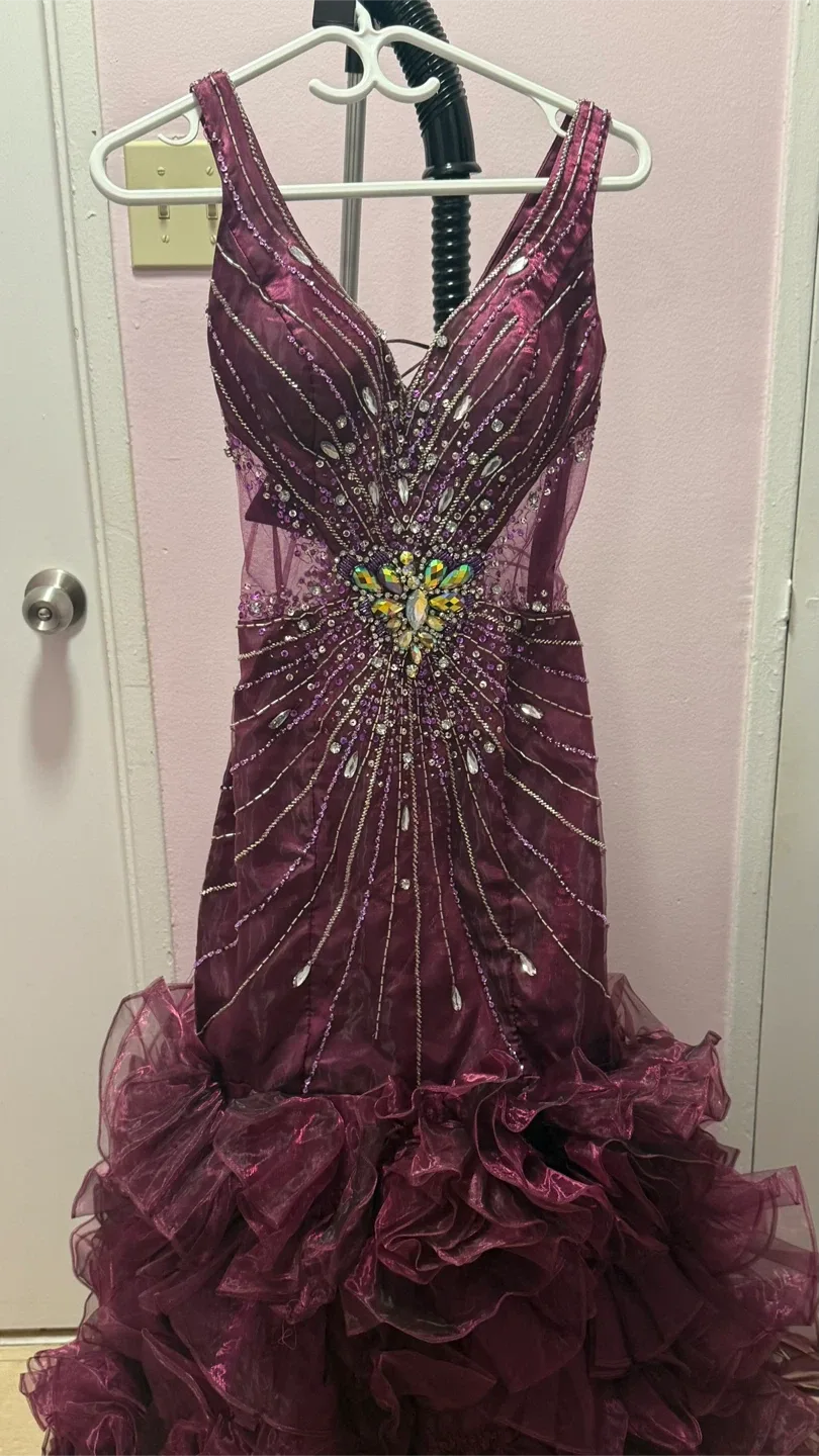Violet  Beaded Formal Dress image indicator(2)