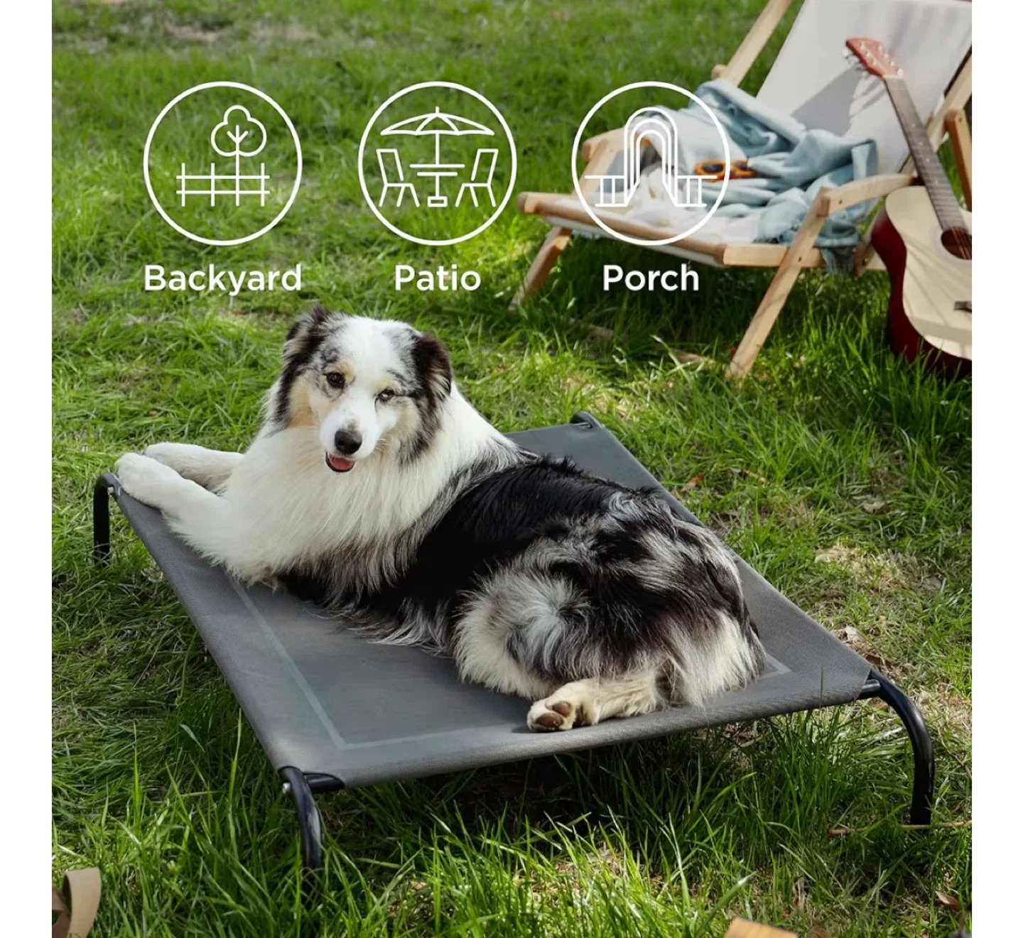 BRAND NEW XXL Elevated Pet Bed, Solid Iron Bed - Gray image indicator(4)