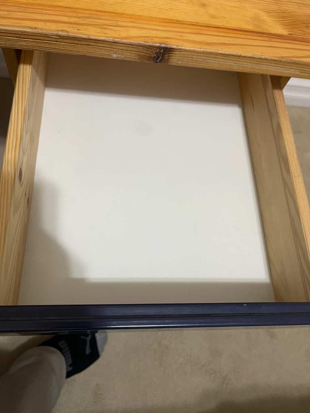 Wooden Desk with Blue Drawers - photo 2