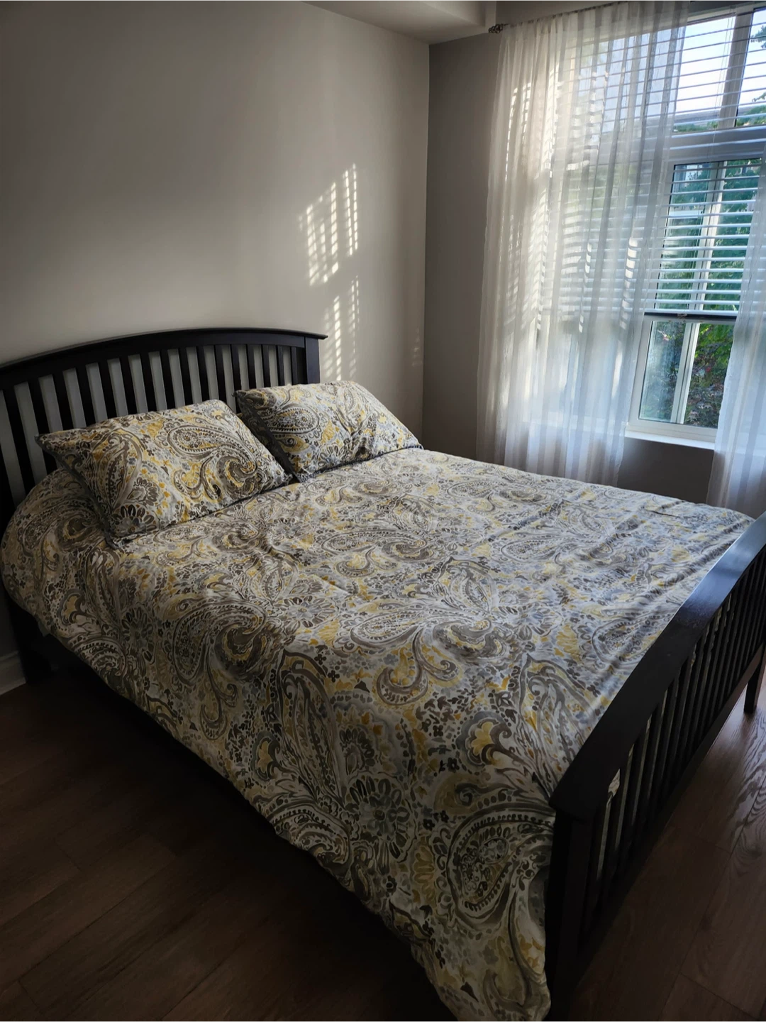 Queen Size Bed Frame and Bedding Set