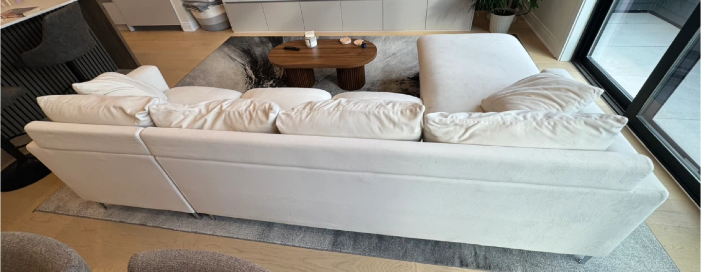 White Wayfair Sectional Sofa - photo 5