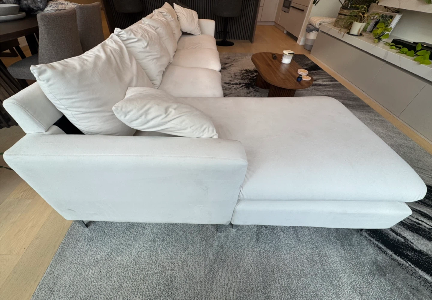 White Wayfair Sectional Sofa - photo 4