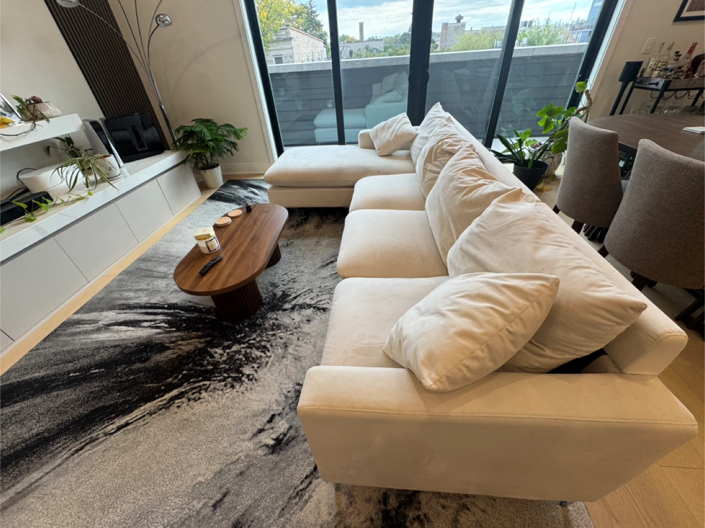 White Wayfair Sectional Sofa - photo 3
