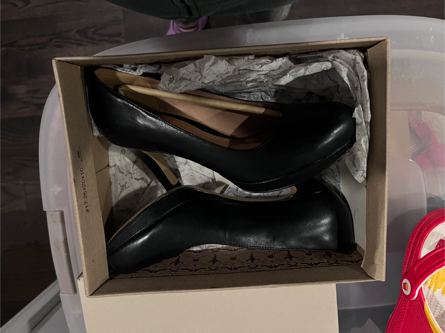 Clarks Black Leather Heels, Size 6 - photo 5