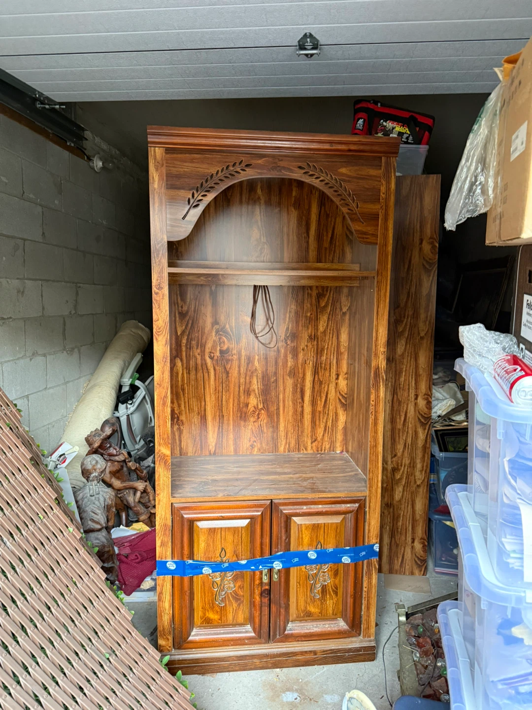 Wooden Hutch with Cabinet