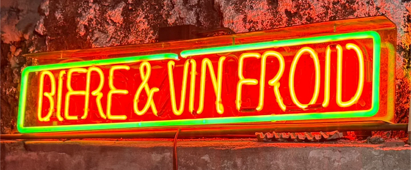 Enseigne Lumineuse Bière & Vin Froid