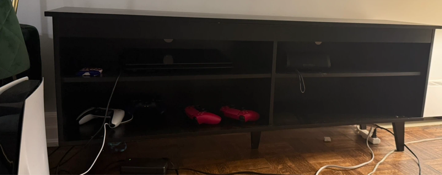 Black TV Stand / Media Console - photo 2