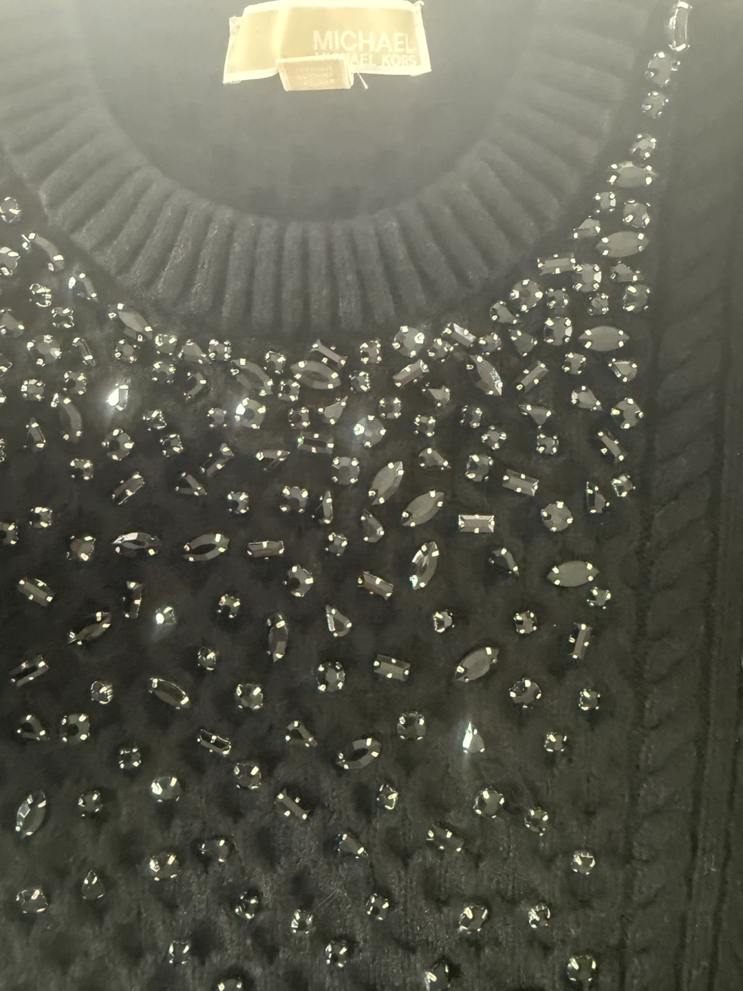 Michael Kors Black Embellished Sweater - Size M - photo 2