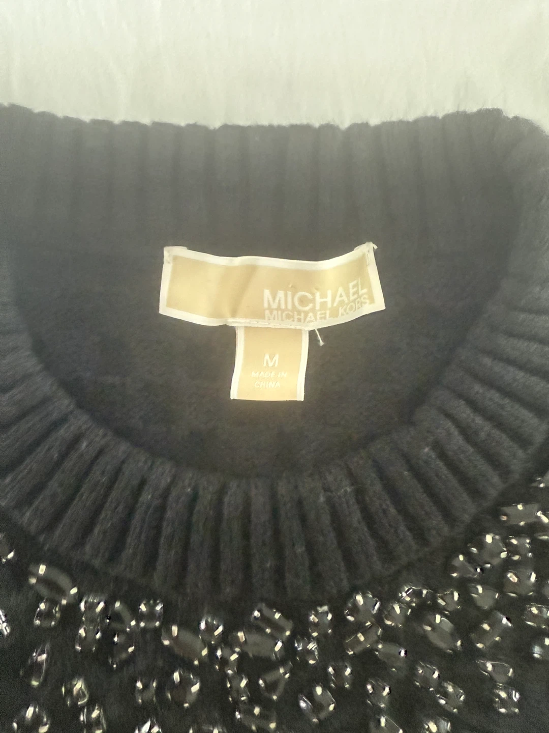 Michael Kors Black Embellished Sweater - Size M - photo 3