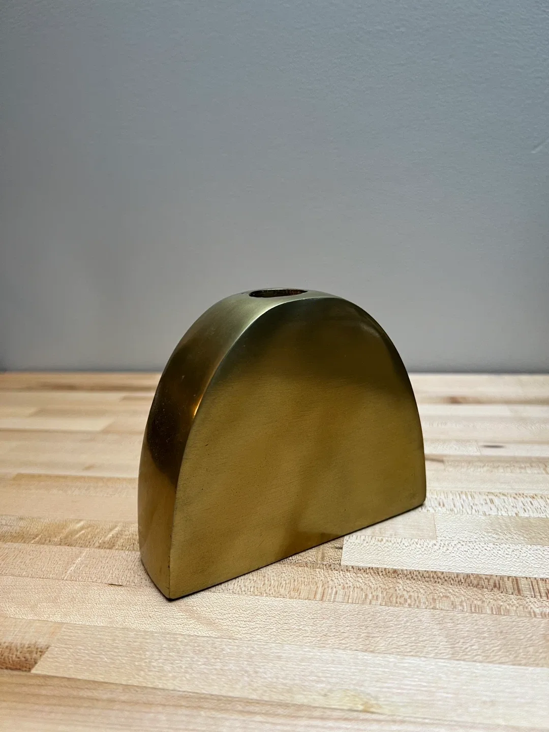 Brass Half Moon candle base thumbnail
