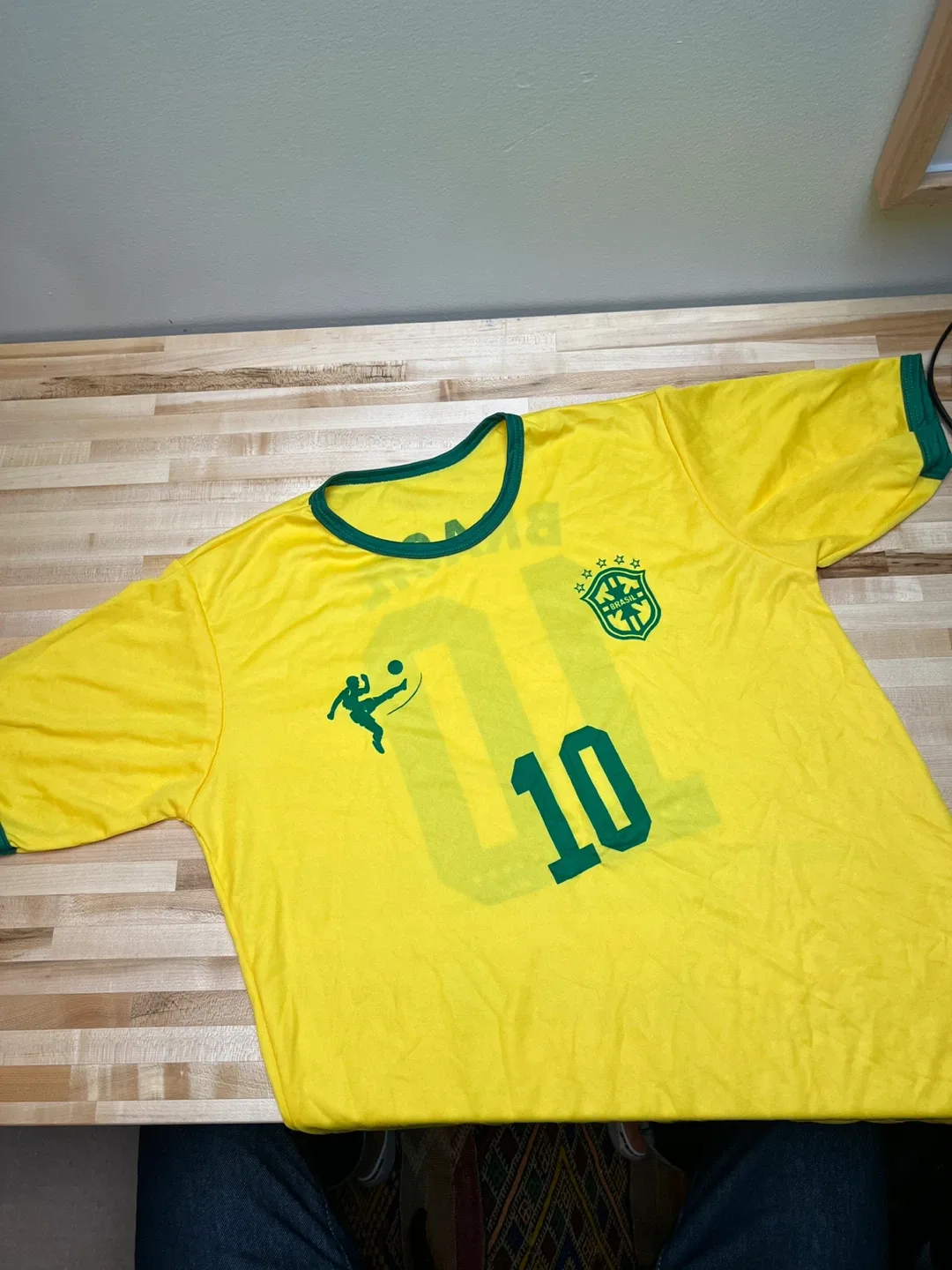 Brazil #10 Soccer Jersey - Yellow thumbnail