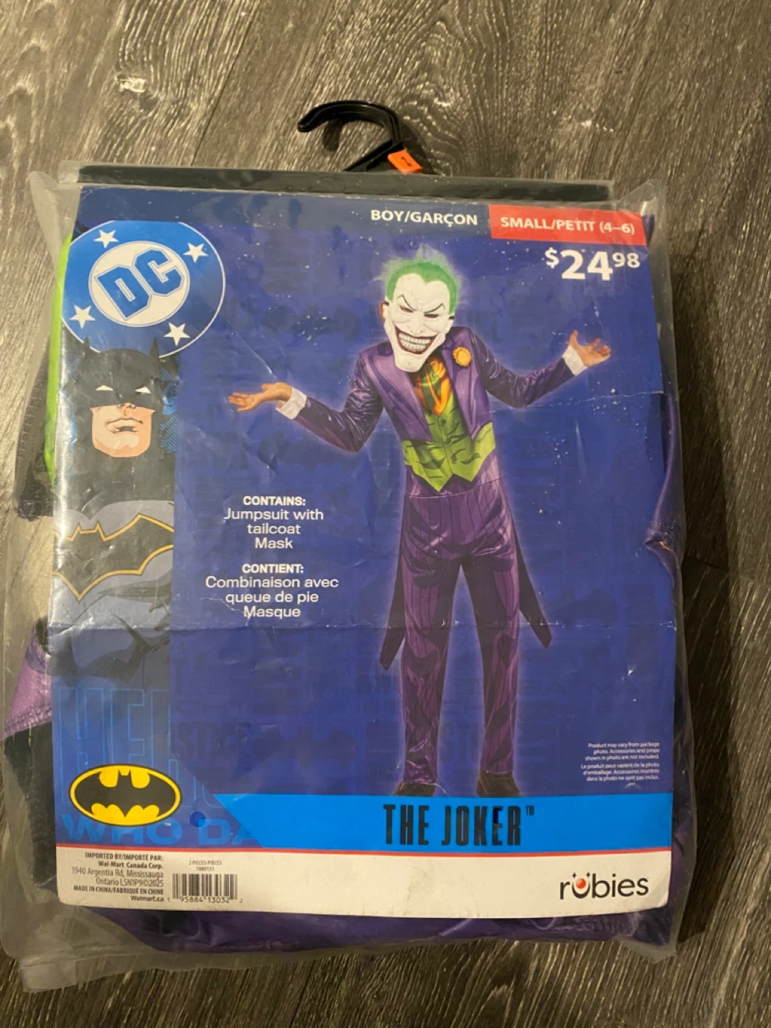 New Joker Costume - Size Small (4-6)