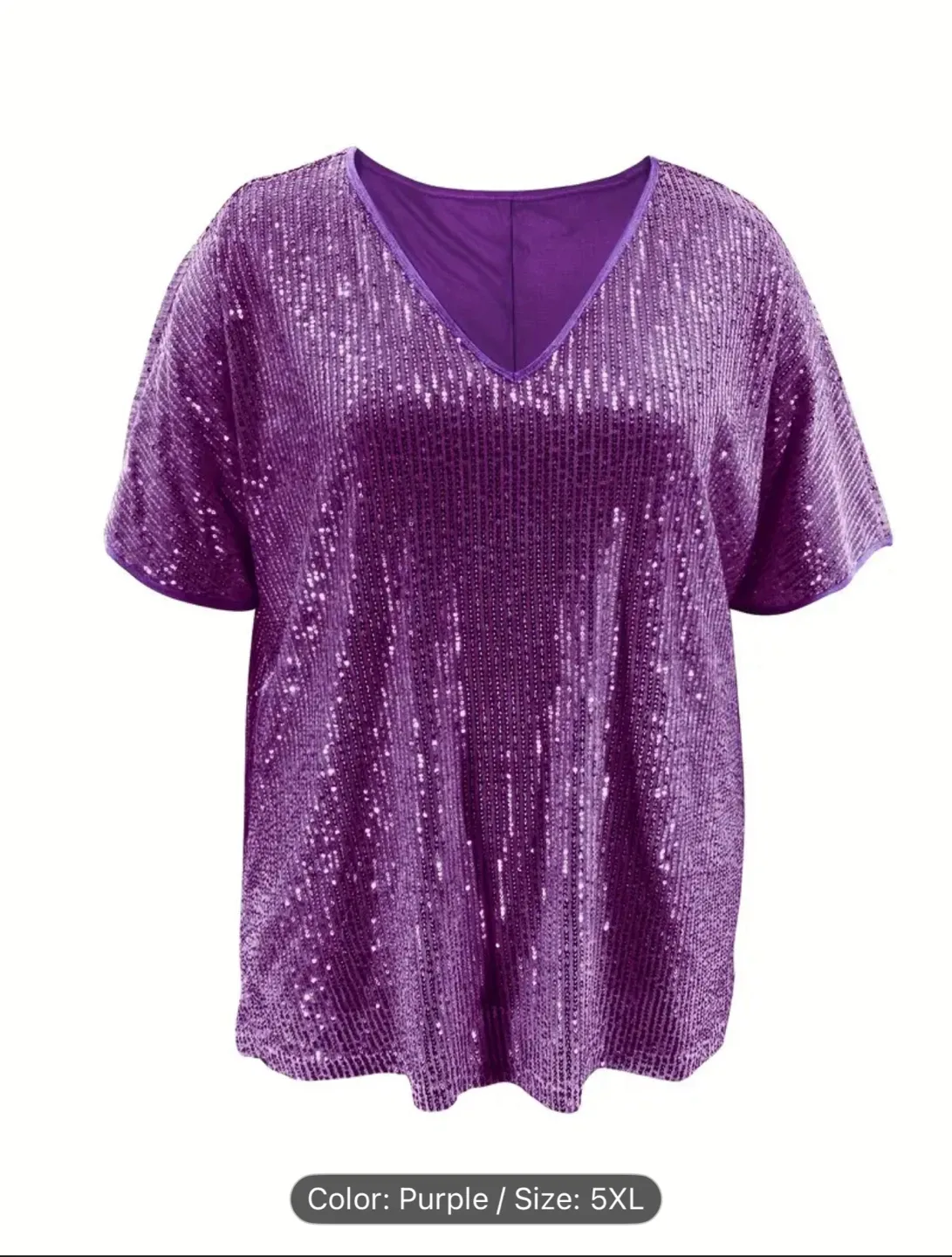Purple Sequin Top - Size 2XL /3Xl/5XL image indicator(3)