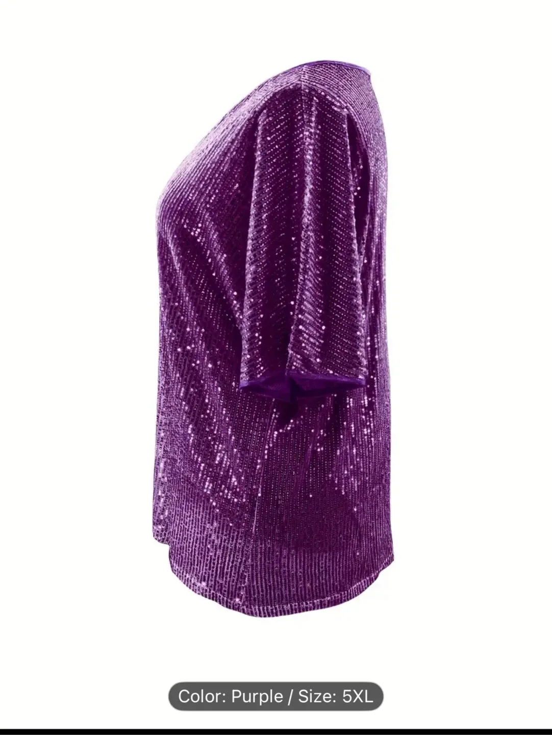Purple Sequin Top - Size 2XL /3Xl/5XL image indicator(2)