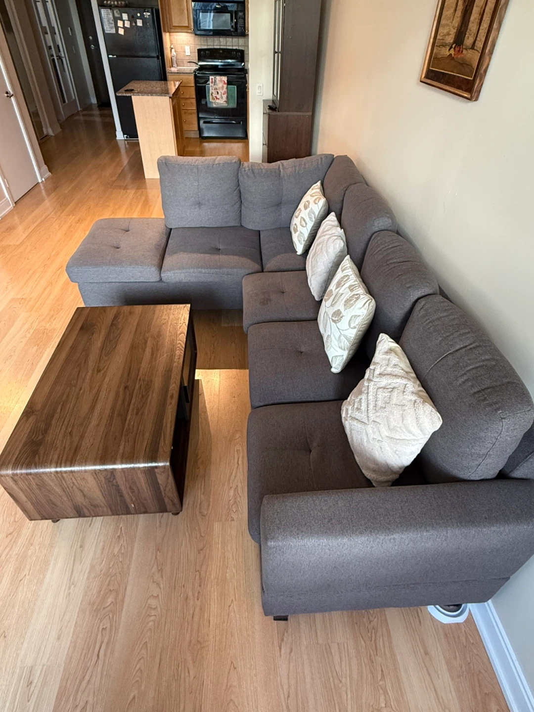 Grey 5 Seater Sectional Sofa - photo 2