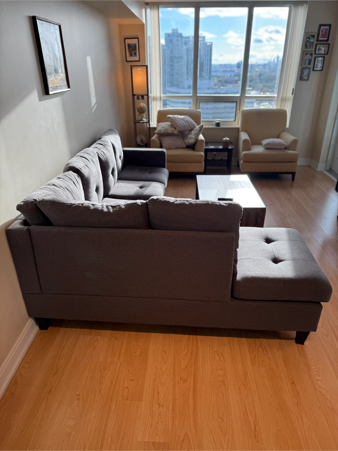 Grey 5 Seater Sectional Sofa - photo 4