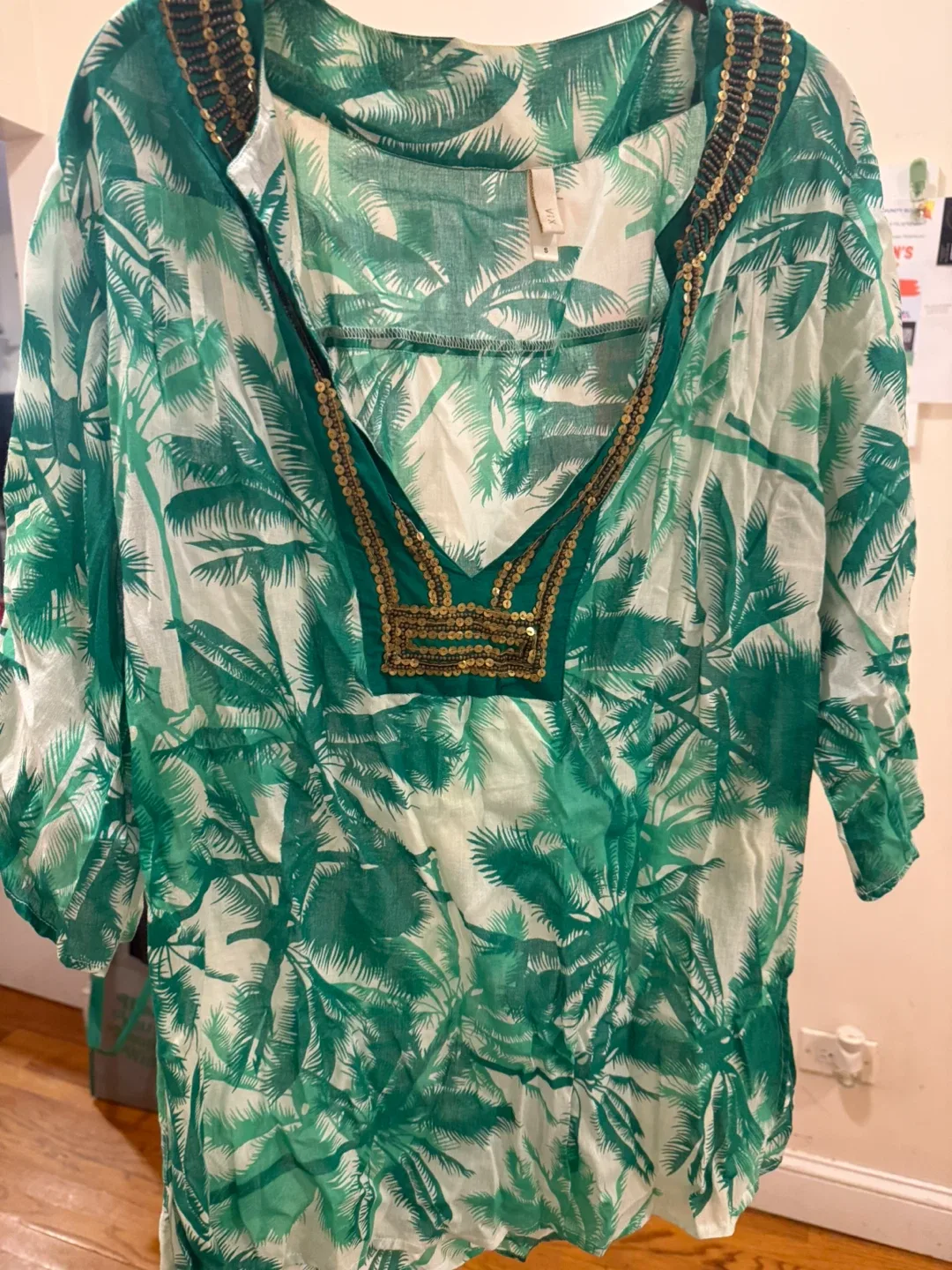 Victoria's Secret Swim Bikini Set, Green Palm Print thumbnail