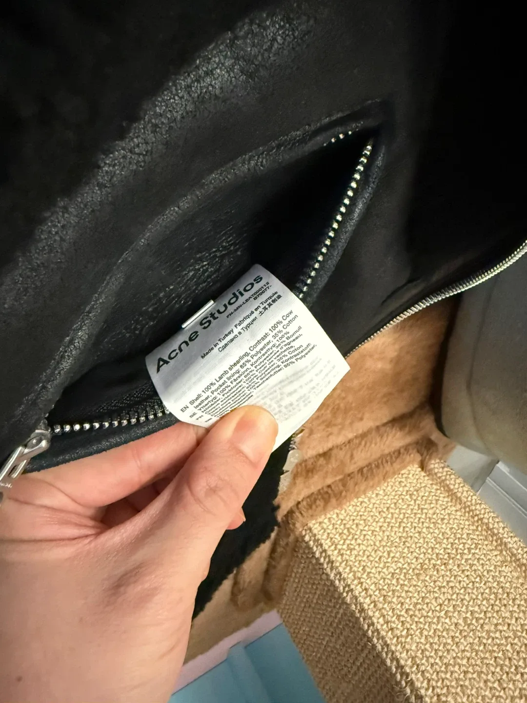 Acne Studios Shearling Leather Jacket image indicator(4)