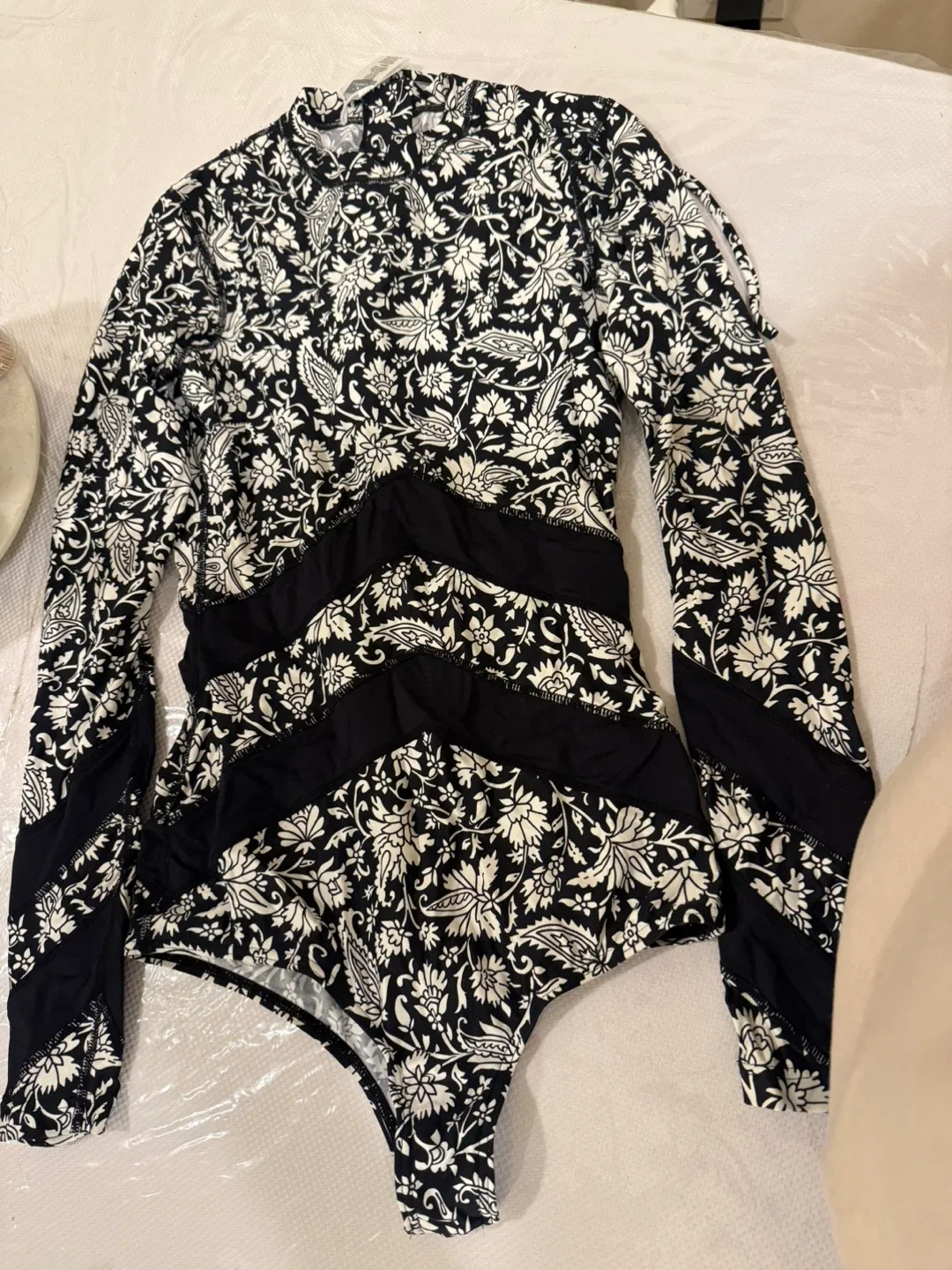 Anthropologie Black & White Bodysuit thumbnail