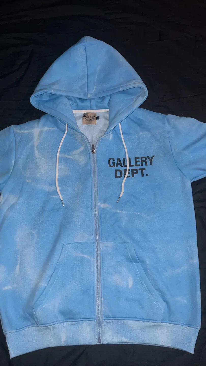 Gallery Dept. Blue Zip-Up Hoodie