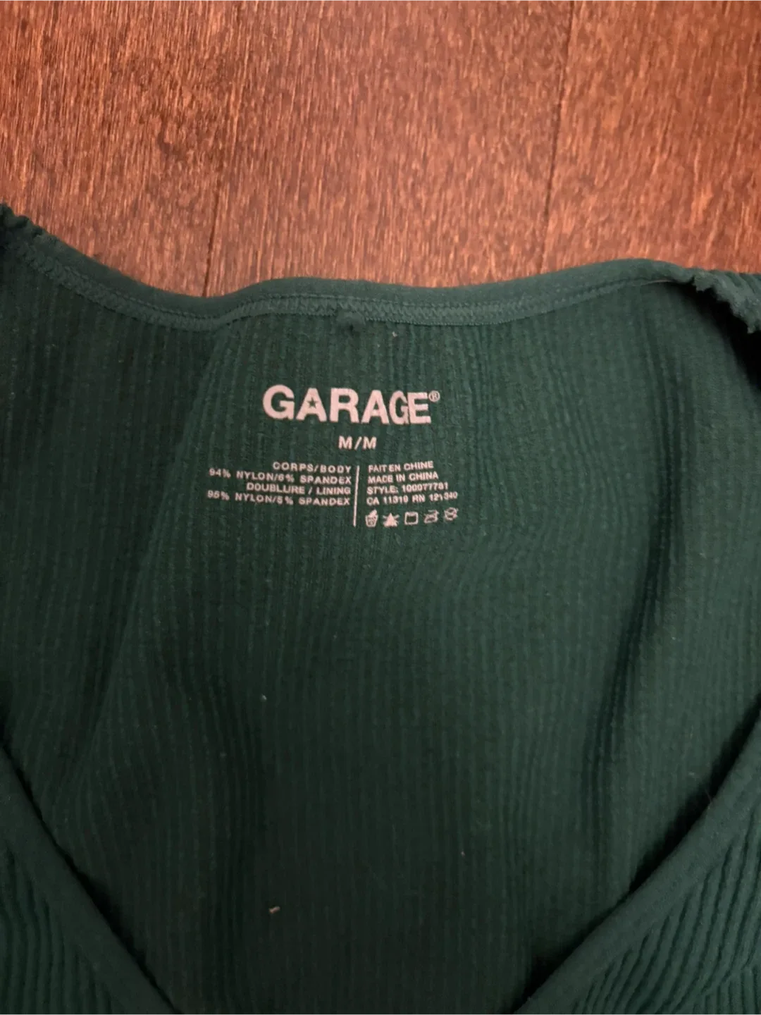 Garage Green Long Sleeve Top - Size M image indicator(2)