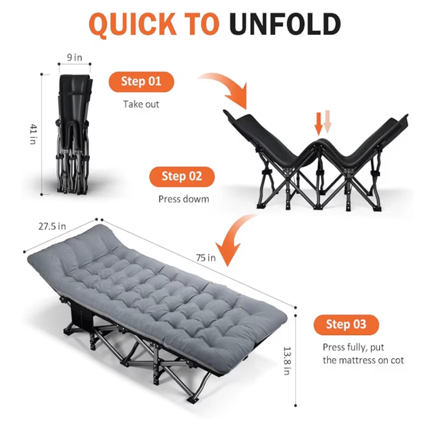 Atorpopk Camping Cot - New in Box! - photo 2