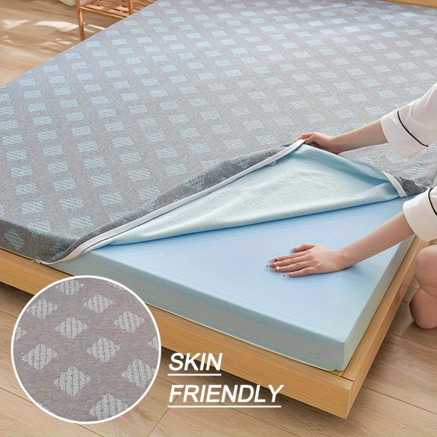 Queen Memory Foam Mattress Topper - Thin 3 inch image indicator(2)