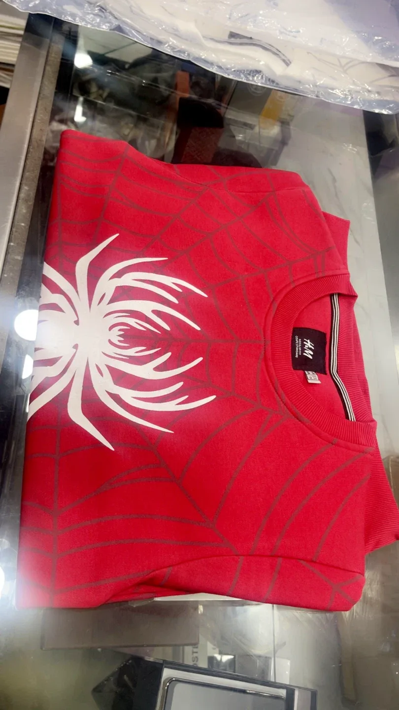 H&M Spider-Web Print Sweatshirt image indicator(4)