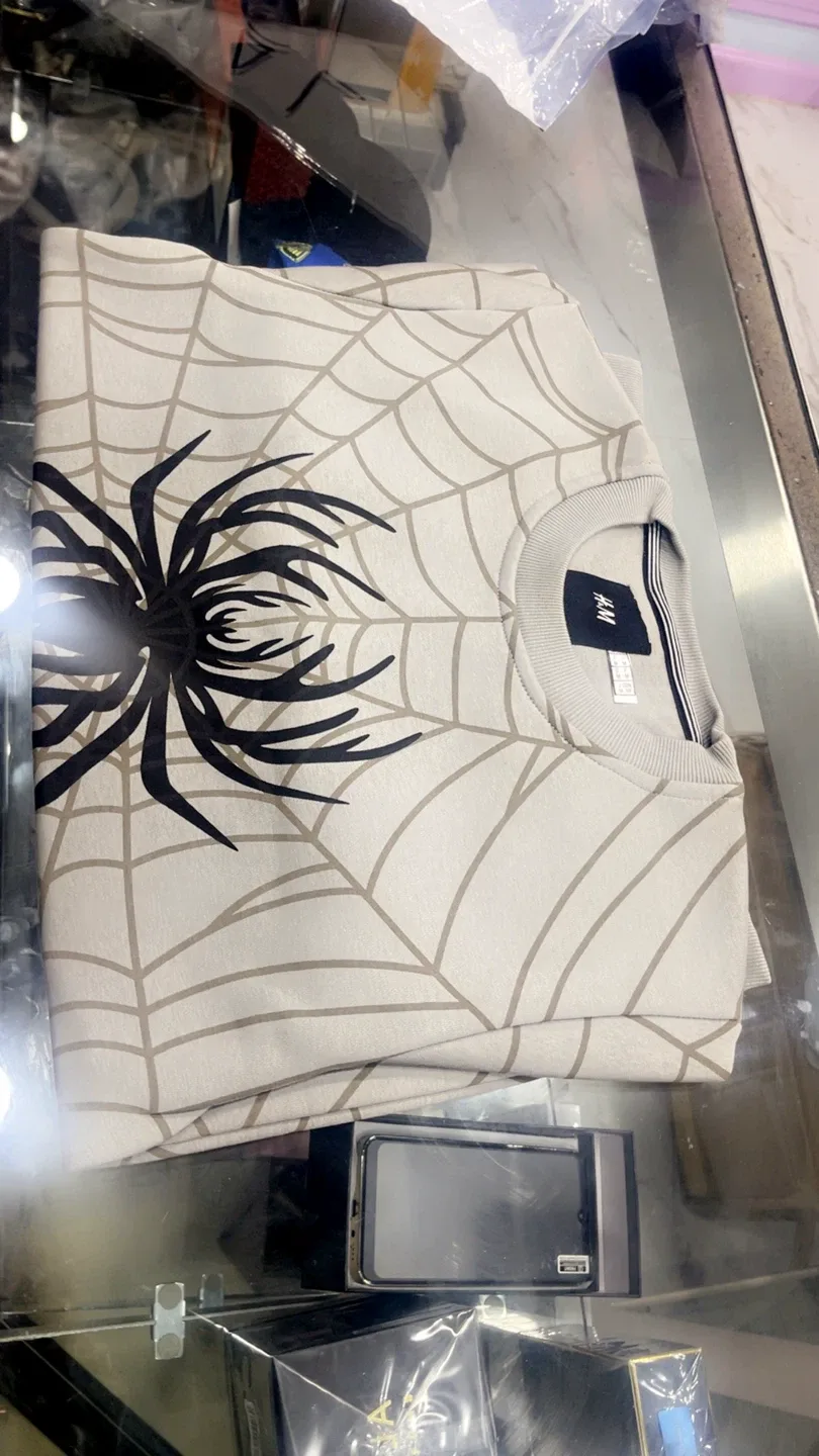 H&M Spider-Web Print Sweatshirt image indicator(6)