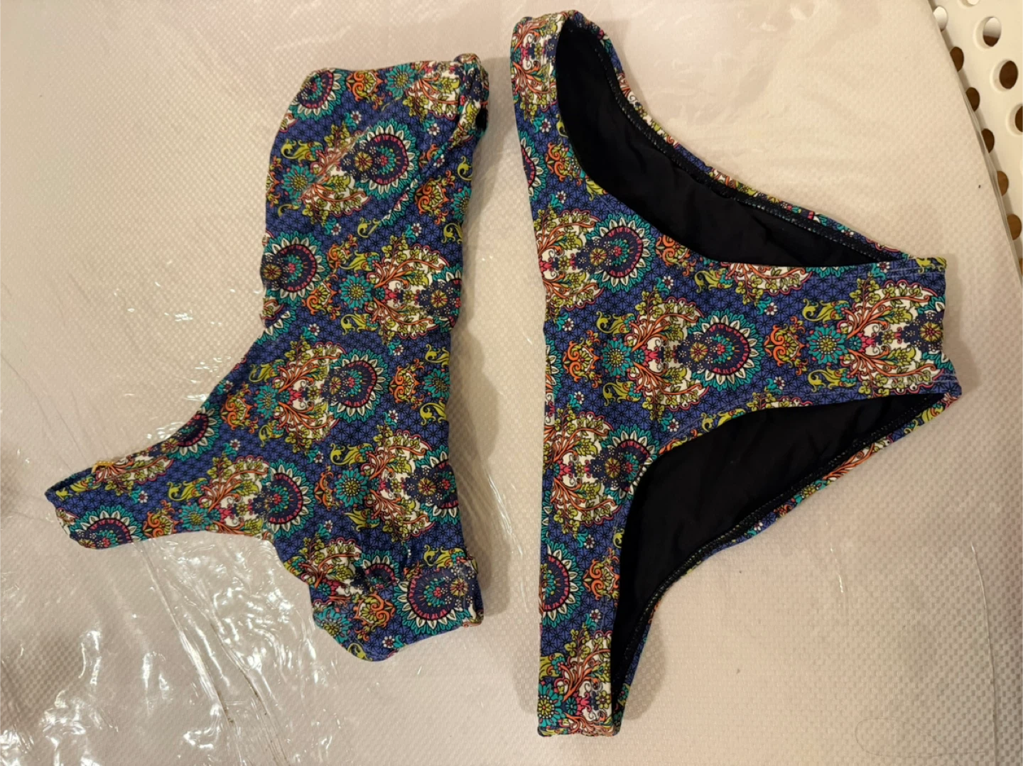 Swimsuit Blue Floral Pattern