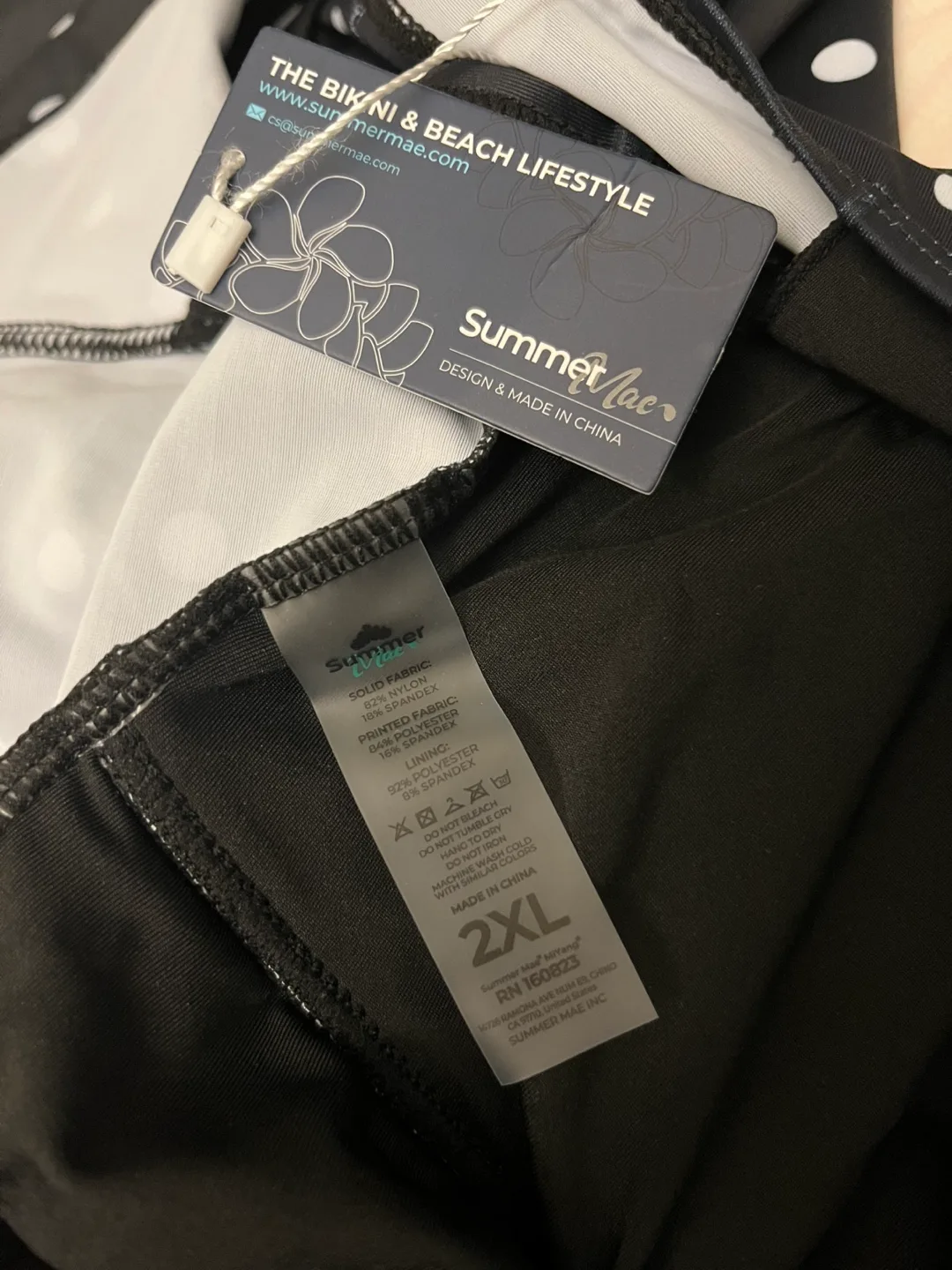 Summer Mae Polka Dot Swim Dress - 2XL thumbnail