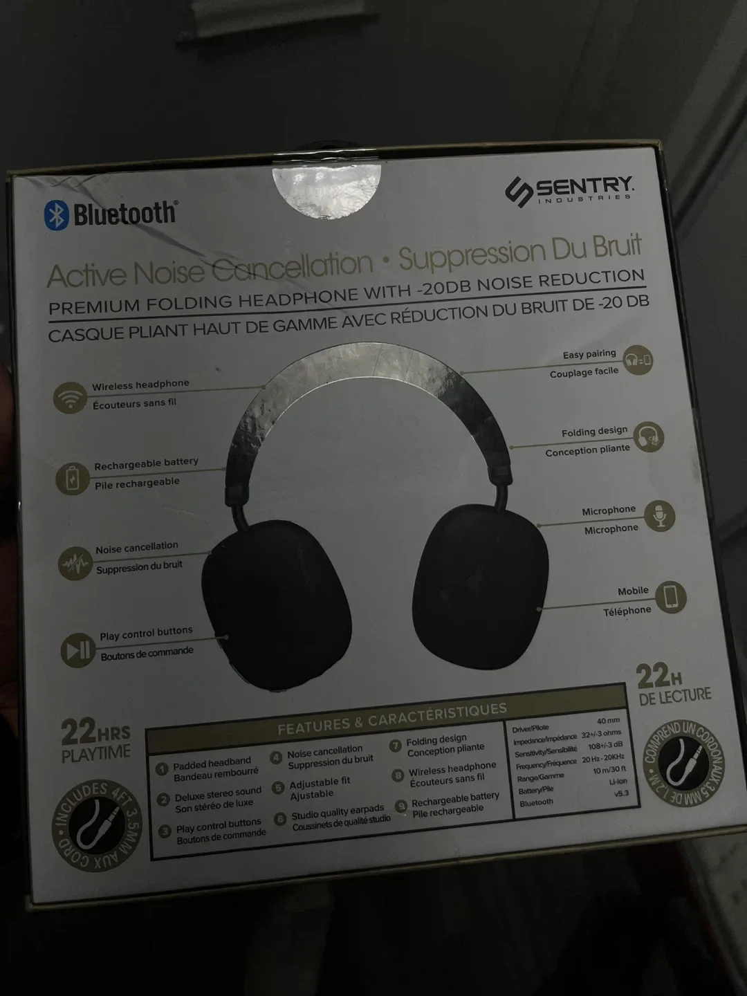 Sentry Active Noise Cancelling Headphones - NEW image indicator(4)