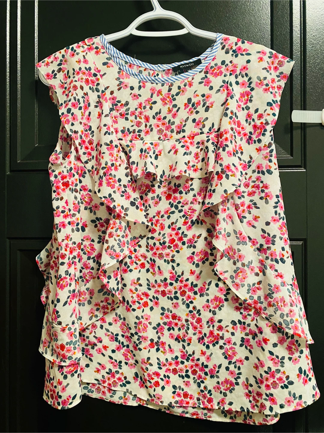 RW&CO Floral Ruffle Top - Size S