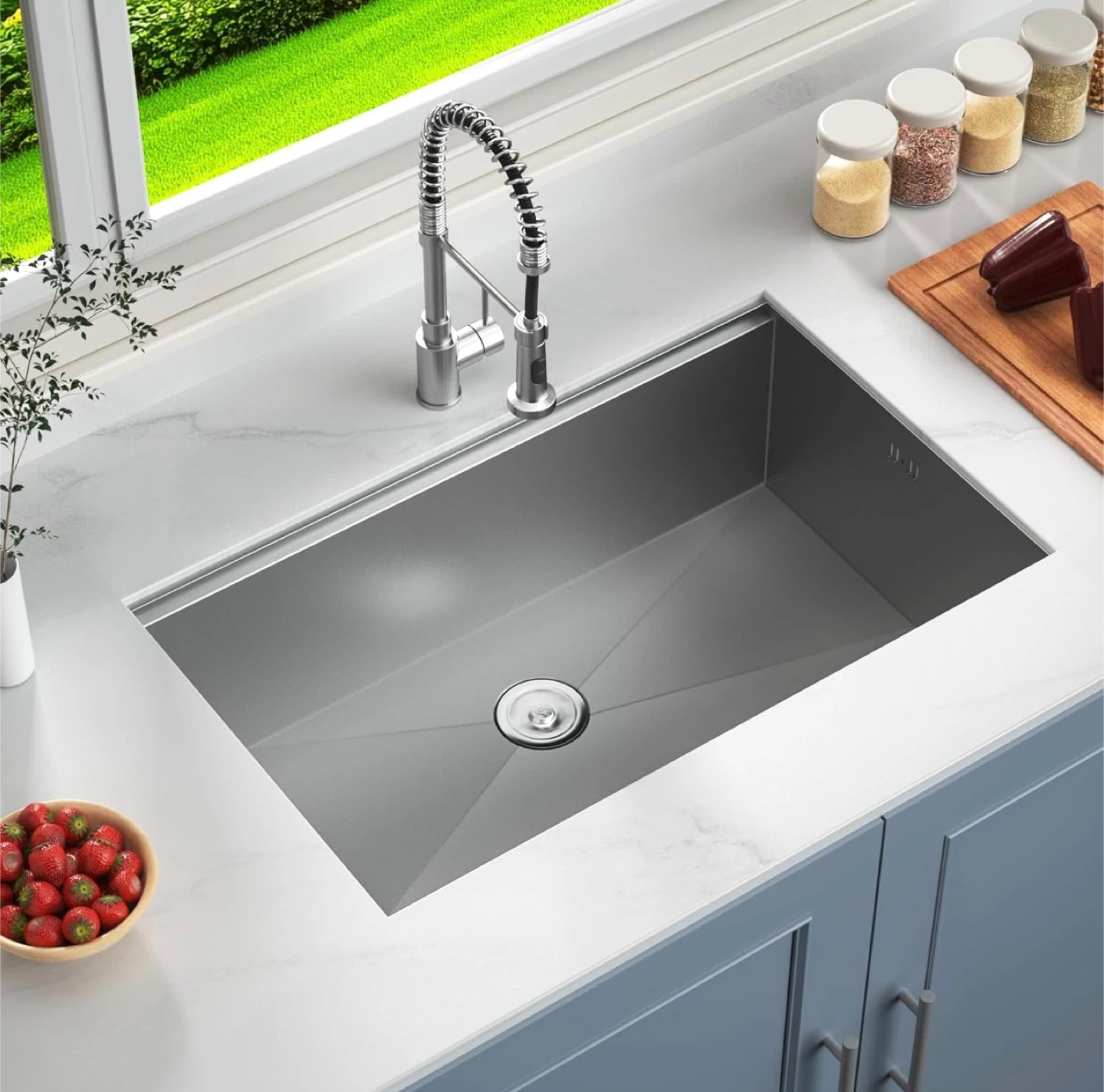 Undermount Kitchen Sink, Stainless Steel 16 Gauge Single Bowl - photo 3