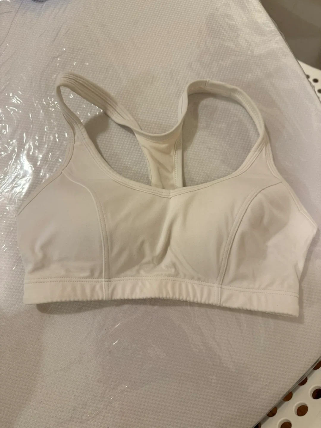 White Sports Bra thumbnail
