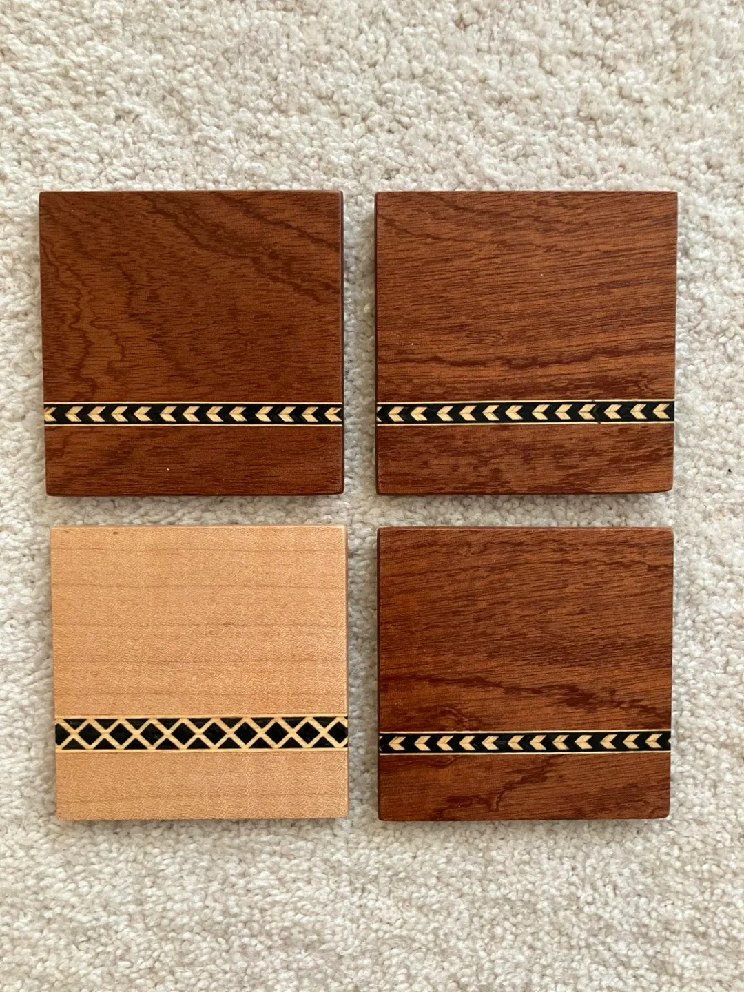Set of 4 Wooden Coasters