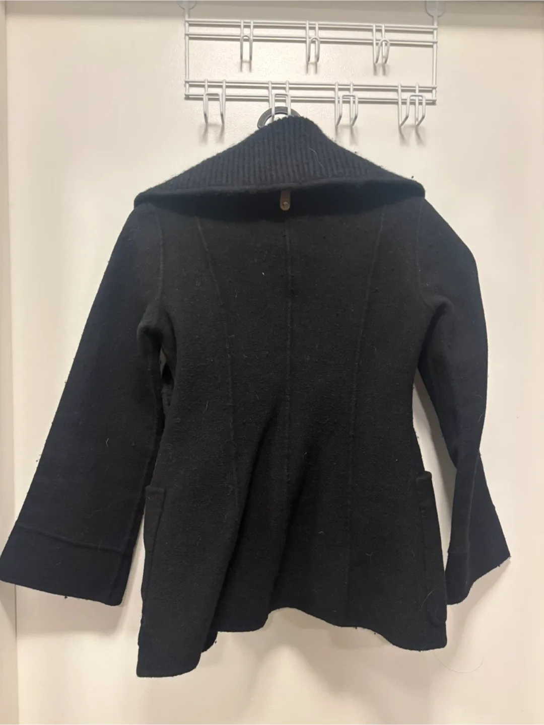 Wool Blend Black Coat image indicator(2)