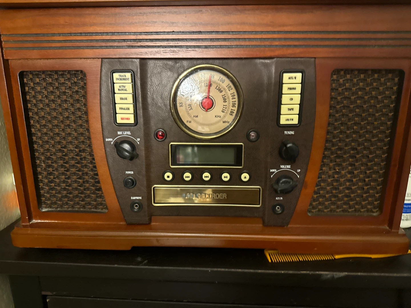 Retro-Style Record Player with Radio & Recorder