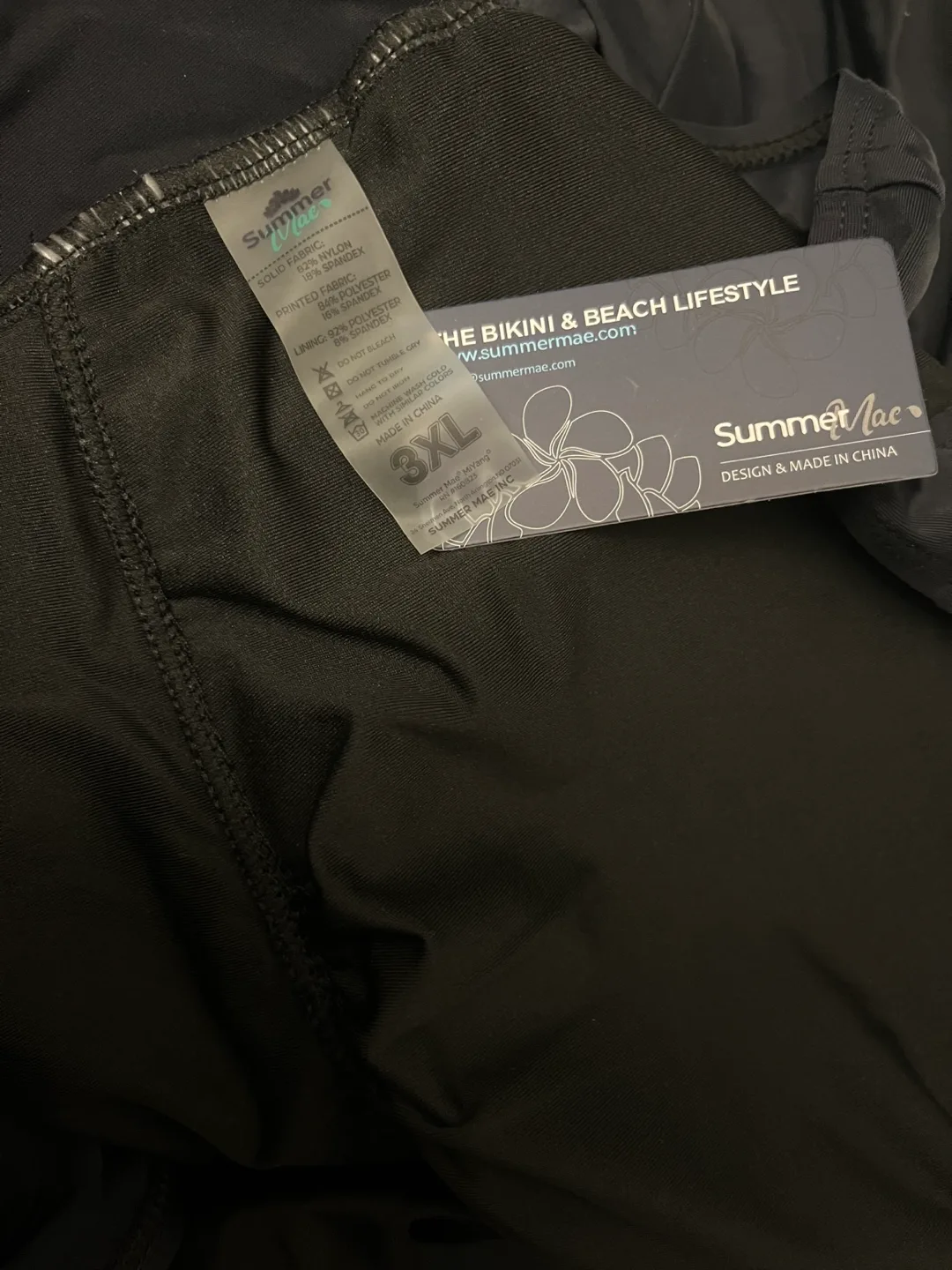 Summer Mae Black Swimsuit Dress - Size 3XL thumbnail