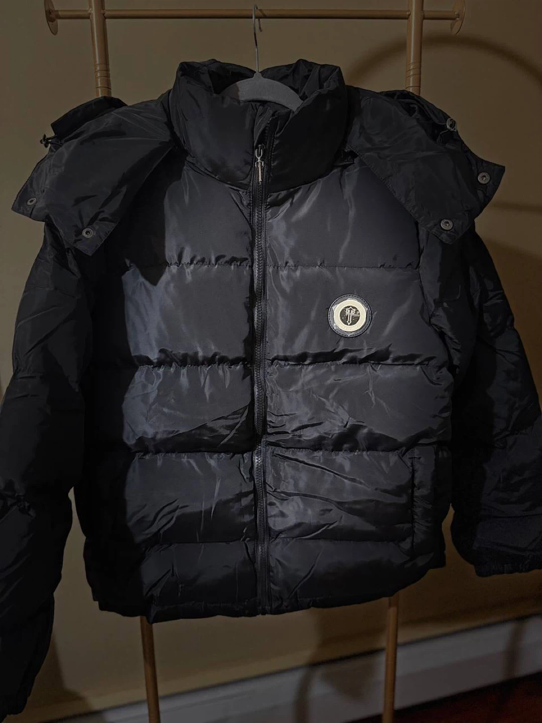 Trapstar Black Irongate Detachable Hooded Puffer Jacket - S
