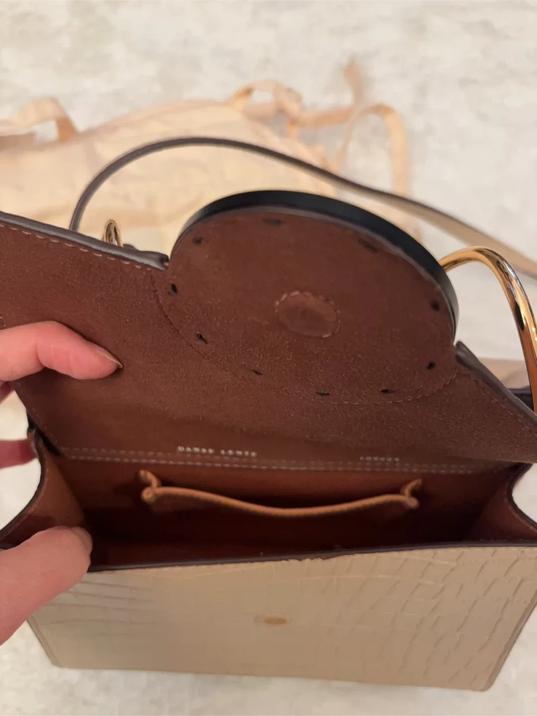 Danse Lente Mini Phoebe Croc Embossed Bag image indicator(3)