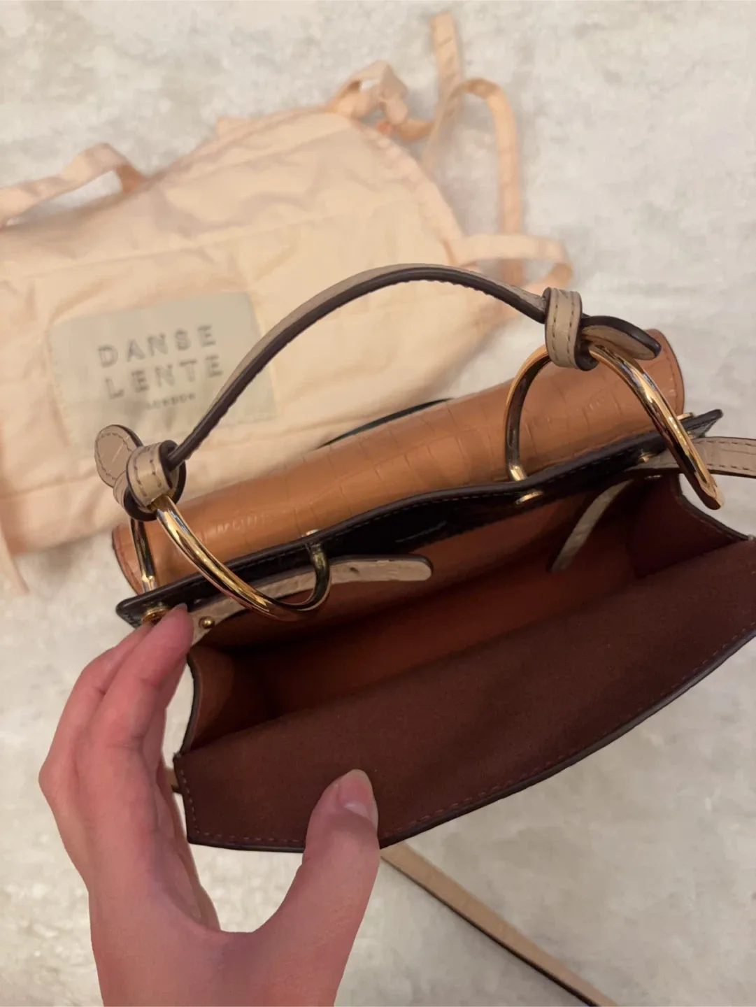 Danse Lente Mini Phoebe Croc Embossed Bag image indicator(5)