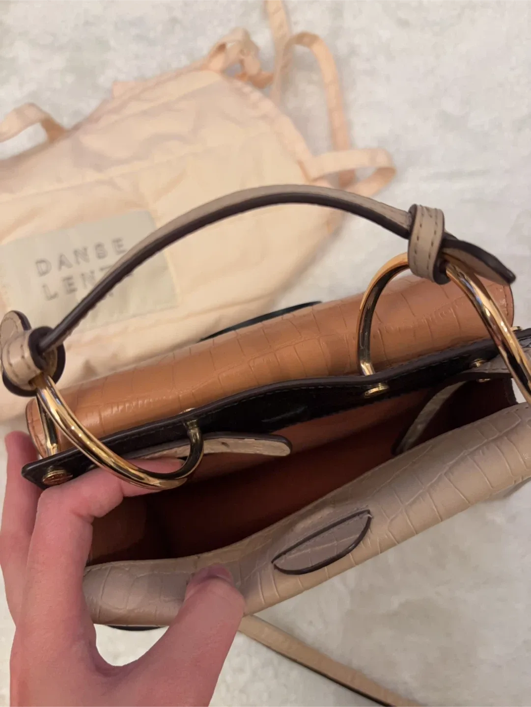 Danse Lente Mini Phoebe Croc Embossed Bag image indicator(4)