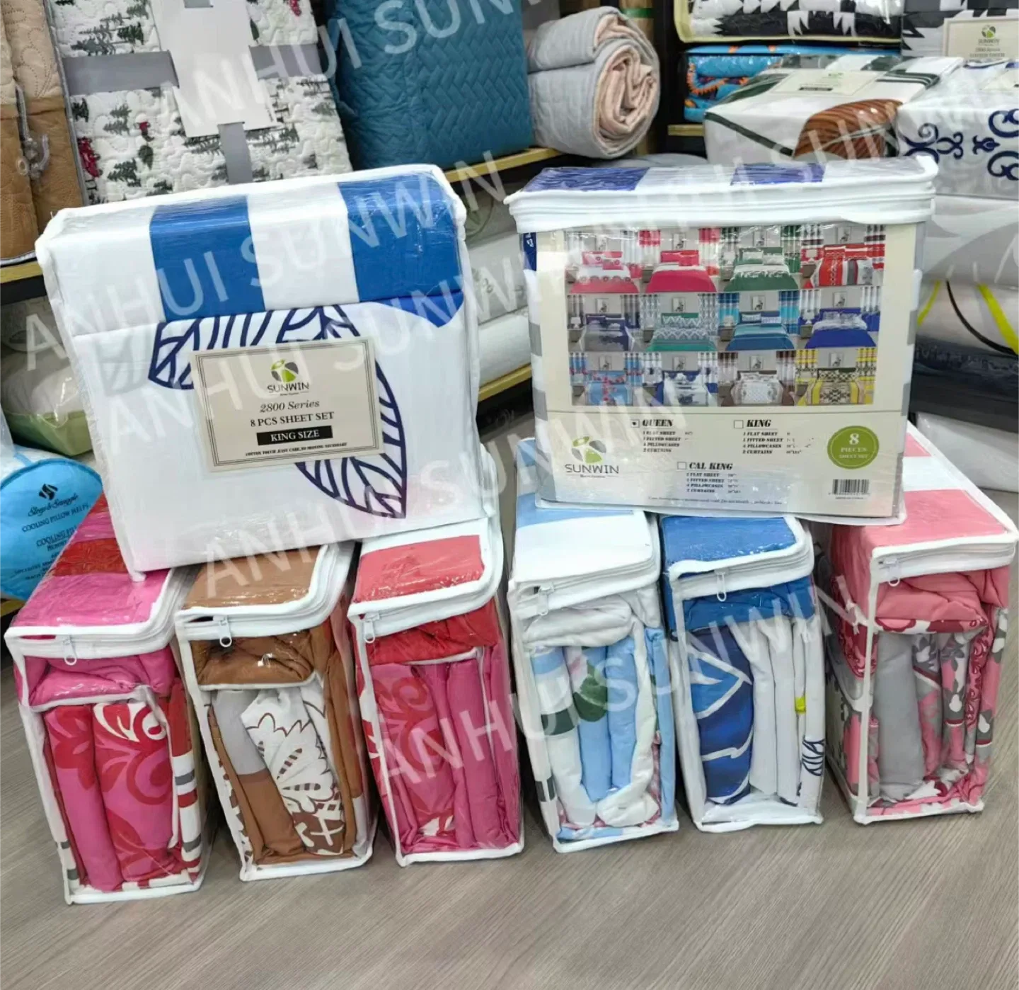 Sunwin 8-Piece King Size Sheet Set