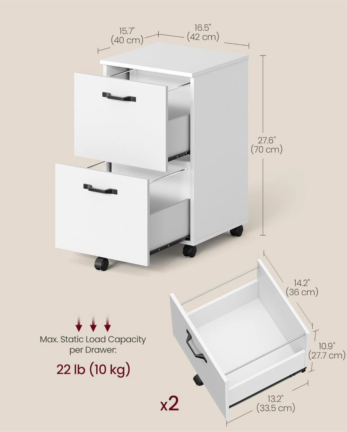 2- Drawer File Cabinet - photo 3