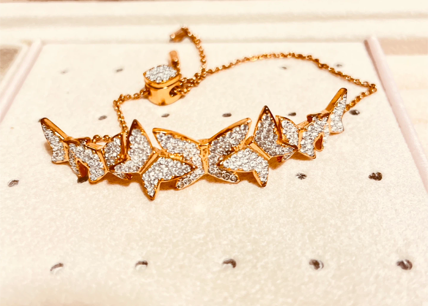 Swarovski Lilia Butterfly Bracelet, RoseGold Tone