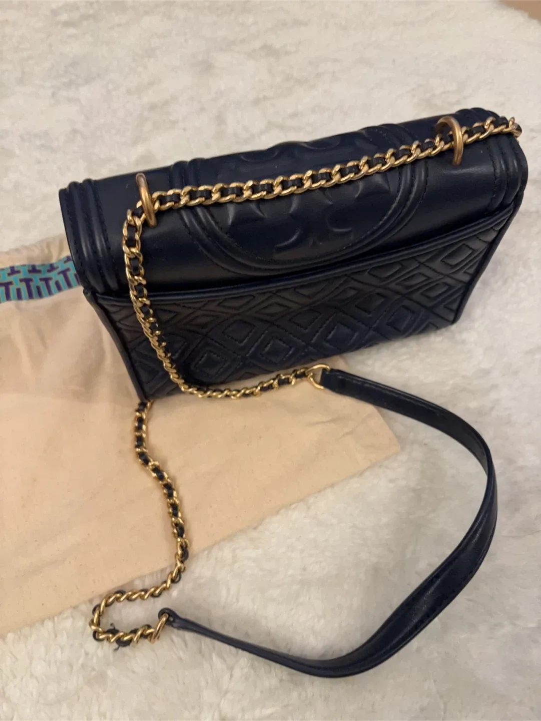 Tory Burch Navy Blue Crossbody Bag image indicator(3)
