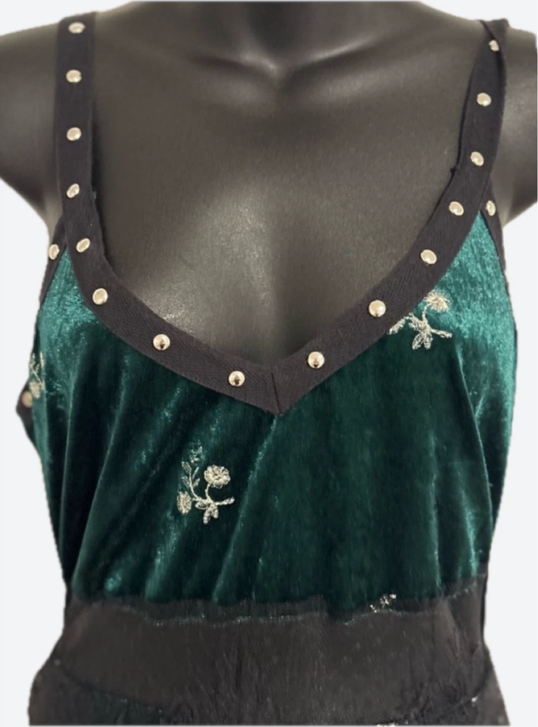 Zara Velvet Embroidery & Lace Midi Dress - photo 2