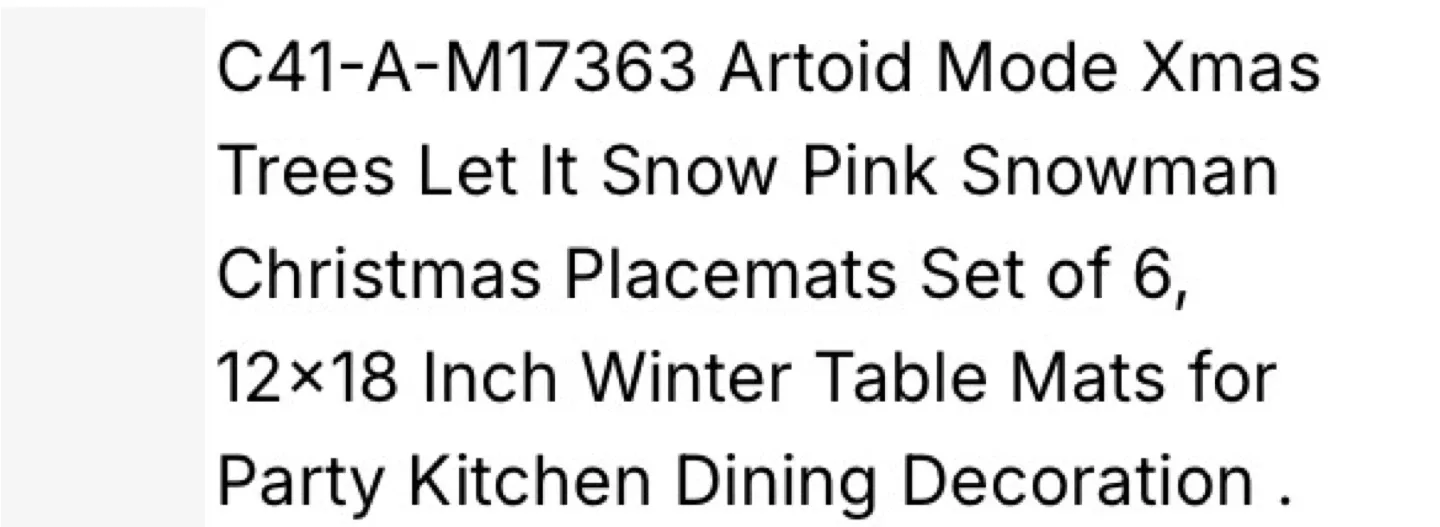 Artoid Mode Xmas Placemats Set of 6 image indicator(2)